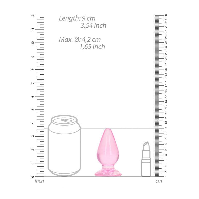 REALROCK 9 cm Anal Plug - Pink - Pink 9 cm (3.5'') Butt Plug - REA161PNK