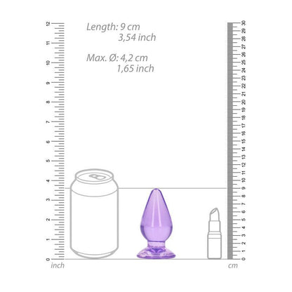 REALROCK 9 cm Anal Plug - Purple - Purple 9 cm (3.5'') Butt Plug - REA161PUR