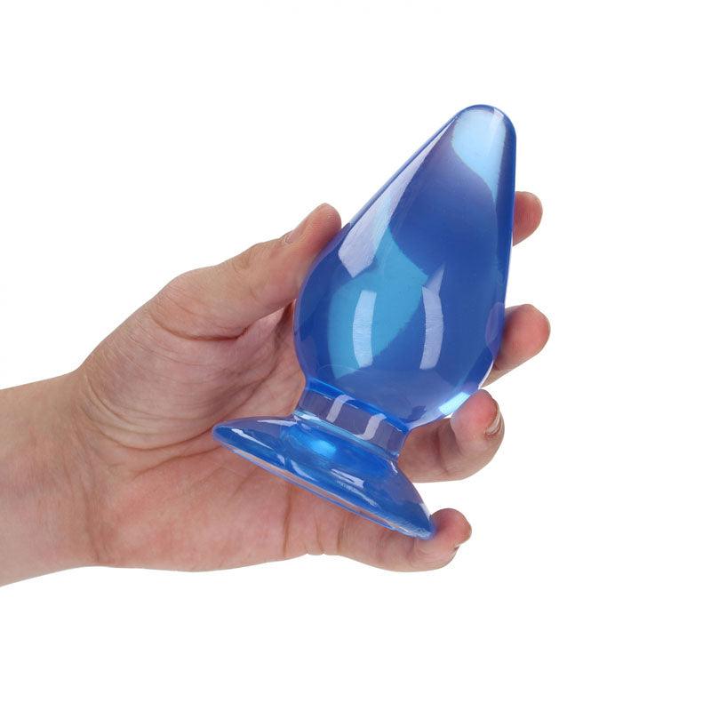 REALROCK 11.5 cm Anal Plug - Blue - Blue 11.5 cm (4.5'') Butt Plug - REA162BLU