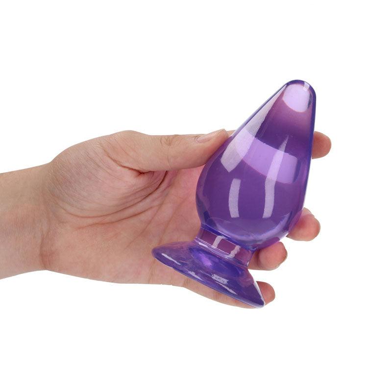 REALROCK 11.5 cm Anal Plug - Purple - Purple 11.5 cm (4.5'') Butt Plug - REA162PUR