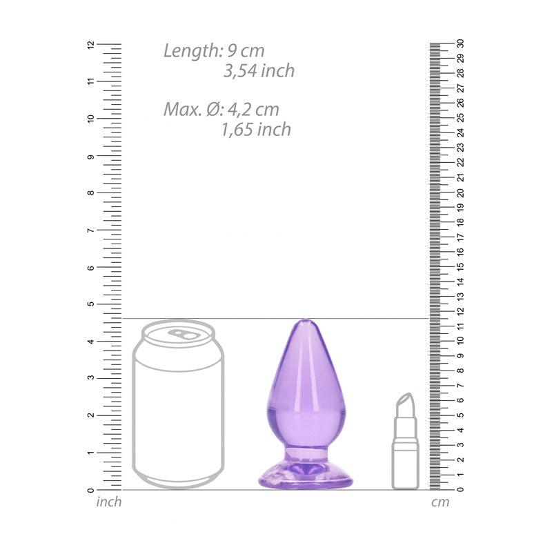 REALROCK 11.5 cm Anal Plug - Purple - Purple 11.5 cm (4.5'') Butt Plug - REA162PUR