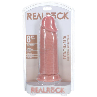 REALROCK 20cm Extra Thick Dildo - Flesh - Flesh 20 cm (8'') Extra Thick Dong - REA172FLE