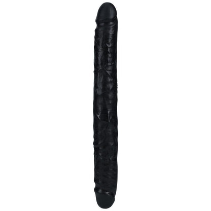 REALROCK 30cm Slim Double Dildo - Black - Black 30 cm (12'') Double Dong - REA183BLK