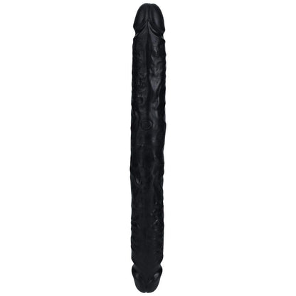 REALROCK 30cm Slim Double Dildo - Black - Black 30 cm (12'') Double Dong - REA183BLK