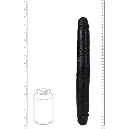 REALROCK 35cm Thick Double Dildo - Black - Black 35 cm (14'') Thick Double Dong - REA185BLK