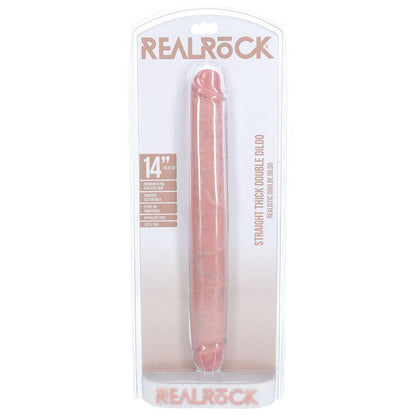 REALROCK 35cm Thick Double Dildo - Flesh - Flesh 35 cm (14'') Thick Double Dong - REA185FLE