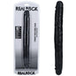 REALROCK 40cm Thick Double Dildo - Black - Black 40 cm (16'') Thick Double Dong - REA186BLK