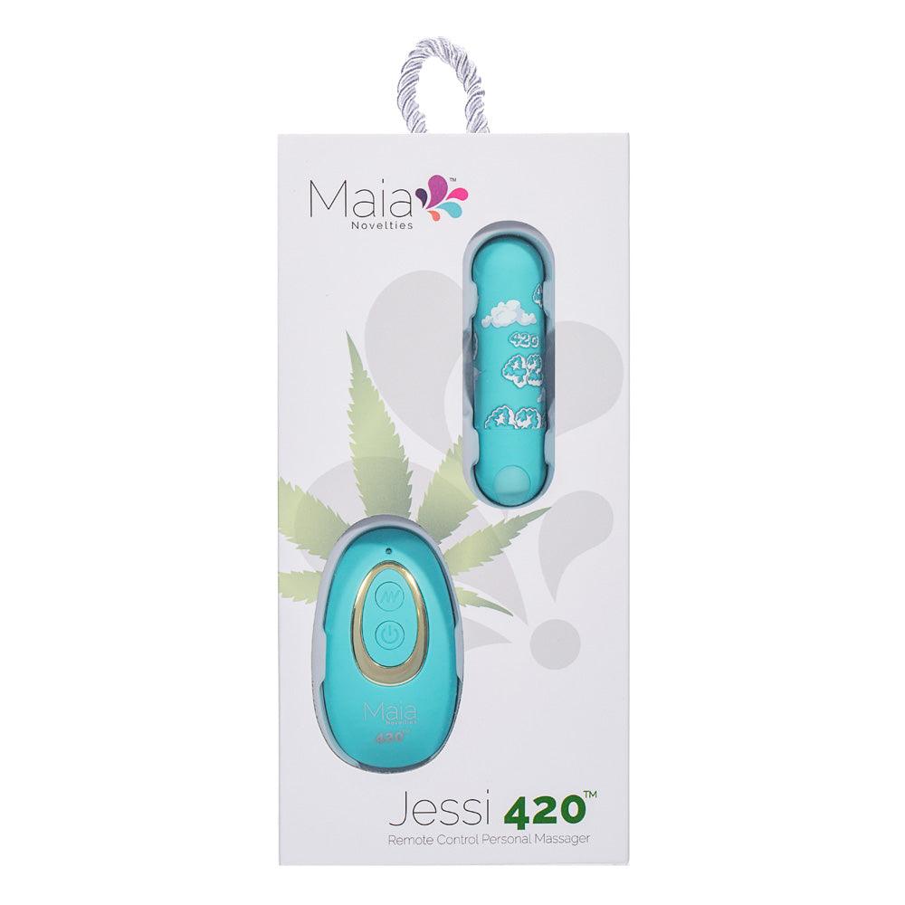 Maia JESSI 420 Remote - Sky Blue 7.6 cm USB Rechargeable Bullet with Wireless Remote - RM330-LF1