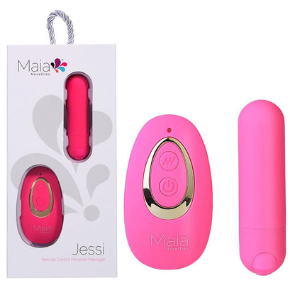 Maia JESSI Remote - Pink 7.6 cm USB Rechargeable Bullet with Wireless Remote - RM330-PK