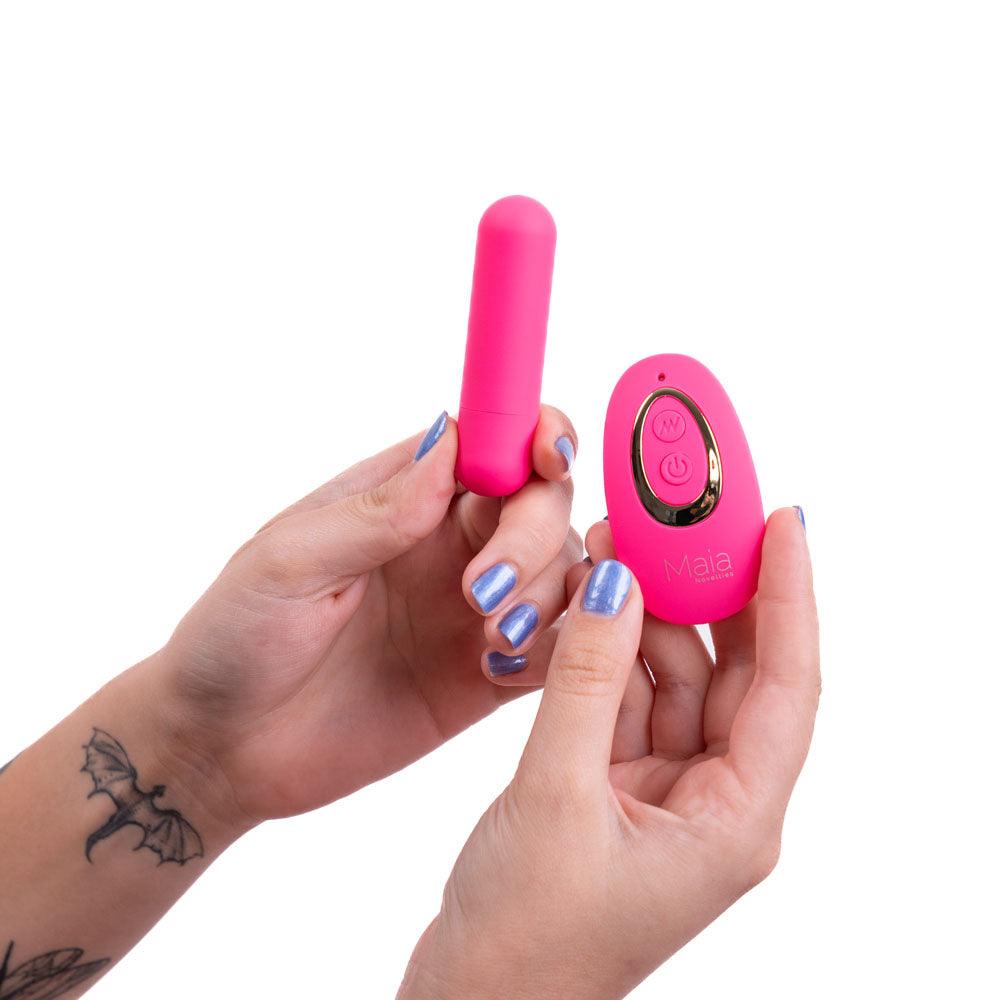 Maia JESSI Remote - Pink 7.6 cm USB Rechargeable Bullet with Wireless Remote - RM330-PK