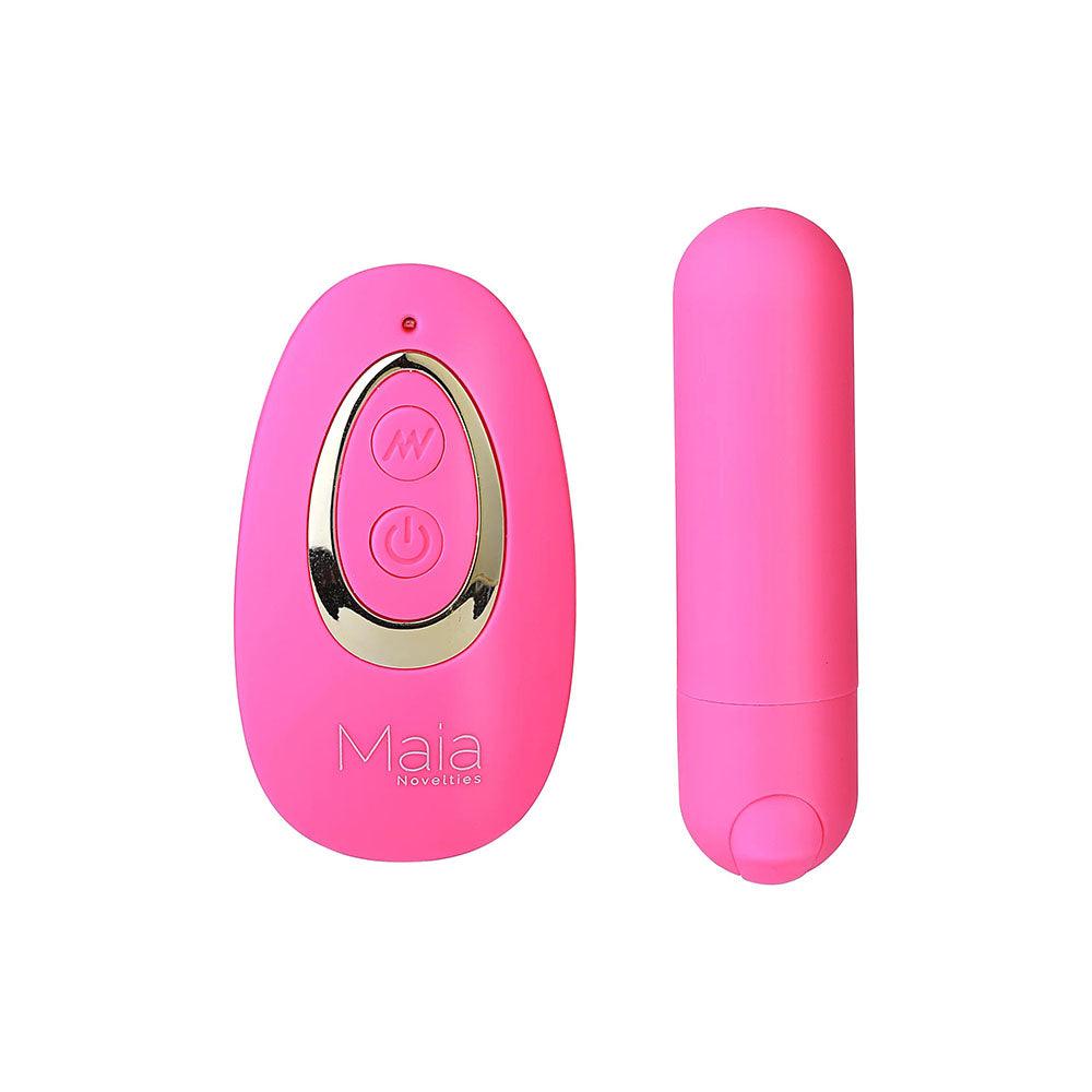 Maia JESSI Remote - Pink 7.6 cm USB Rechargeable Bullet with Wireless Remote - RM330-PK