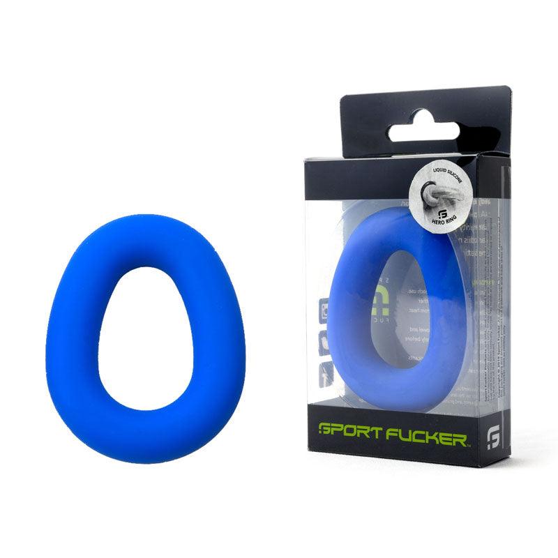 Sport Fucker Hero Ring - Blue - Blue Cock Ring - SF20836