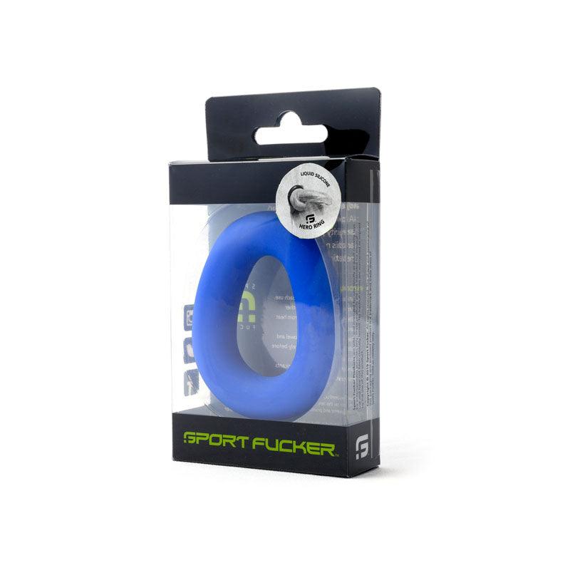 Sport Fucker Hero Ring - Blue - Blue Cock Ring - SF20836