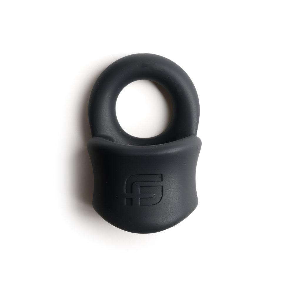 Sport Fucker Baller Ring - Black Liquid Silicone Cock Ring with Ball Stretcher - SF23094