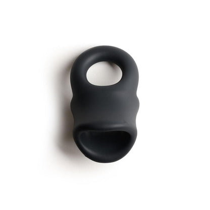 Sport Fucker Baller Ring - Black Liquid Silicone Cock Ring with Ball Stretcher - SF23094