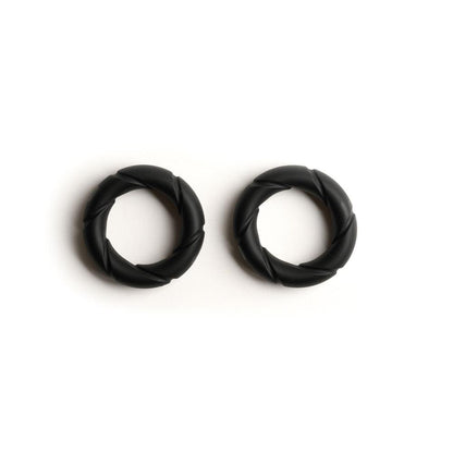 Sport Fucker Ready Rings - Black Cock Rings - 2 Pack - SF23135