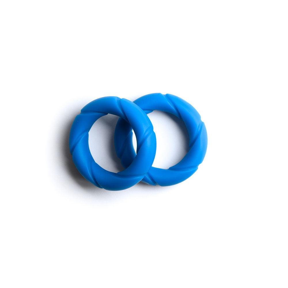 Sport Fucker Ready Rings - Blue Cock Rings - 2 Pack - SF23138