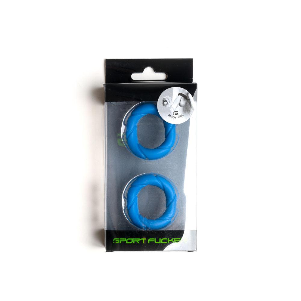 Sport Fucker Ready Rings - Blue Cock Rings - 2 Pack - SF23138