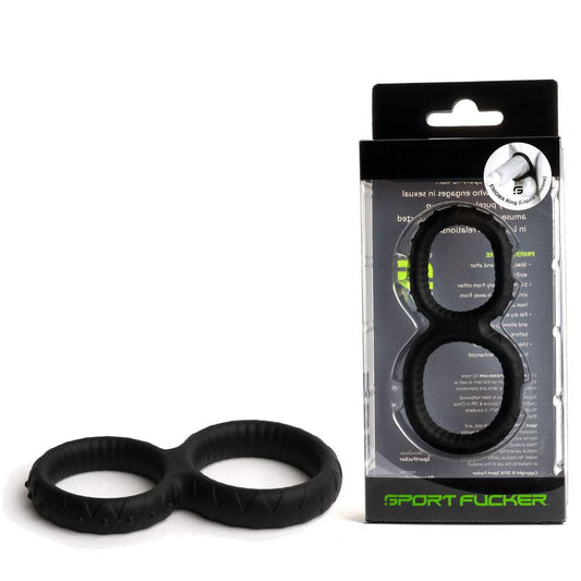 Sport Fucker Enigma Ring - Black Cock & Ball Ring - SF23364