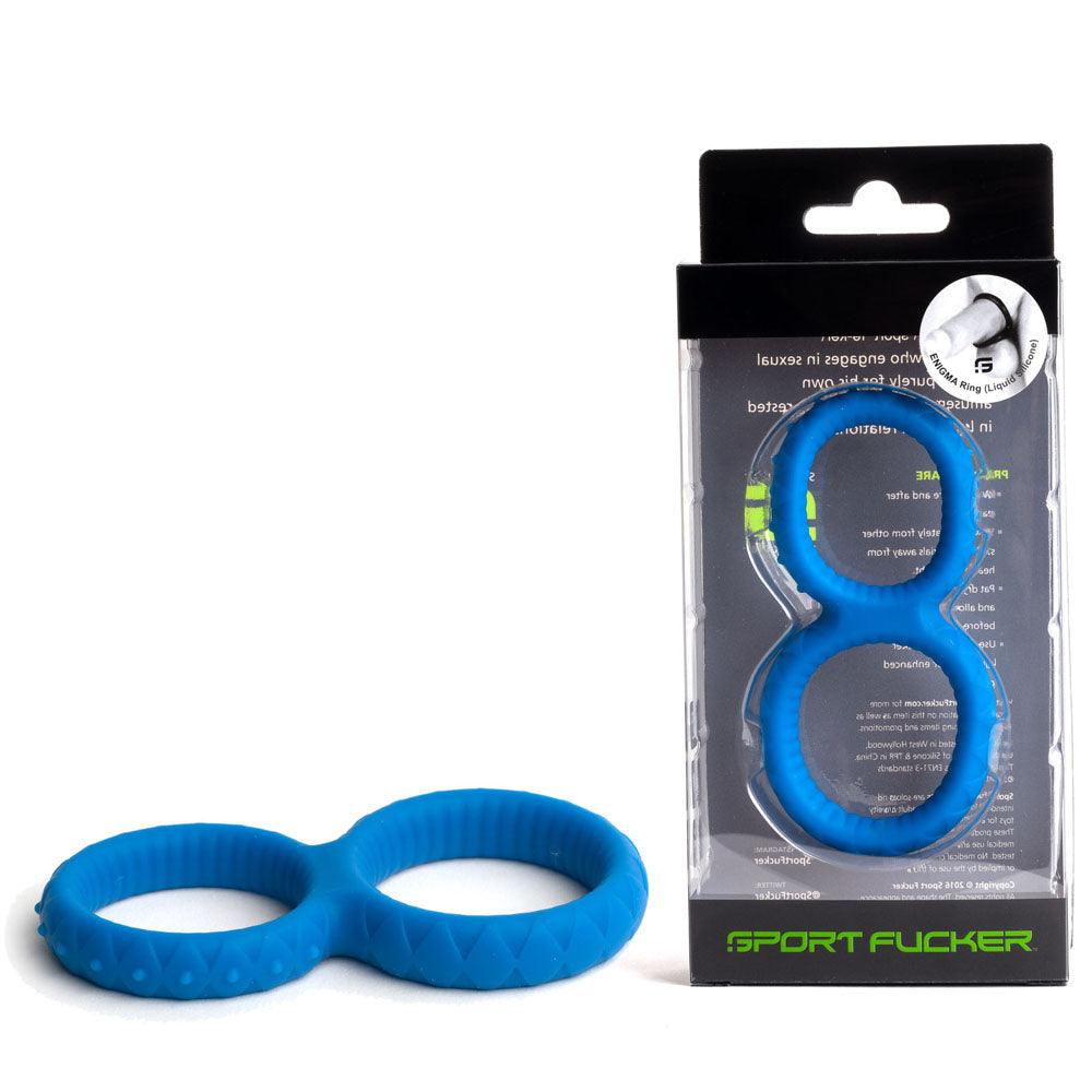 Sport Fucker Enigma Ring - Blue Cock & Ball Ring - SF23366