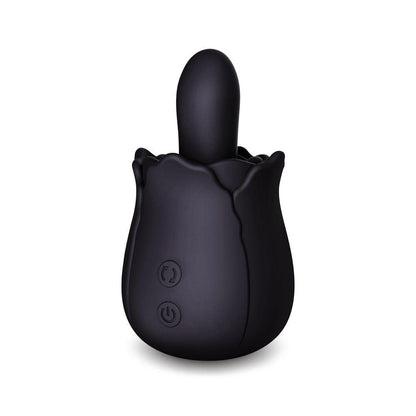 Skins Rose Buddies - The Bums N Roses - Black USB Rechargeable Anal Rimming Stimulator - SKRBBNR