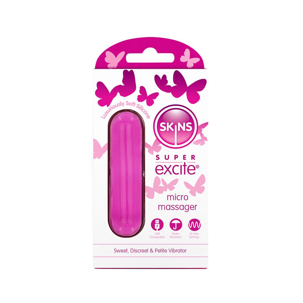 Skins Super Excite Rechargeable Pink Bullet - Pink USB Rechargeable Bullet - SKSEXBUL