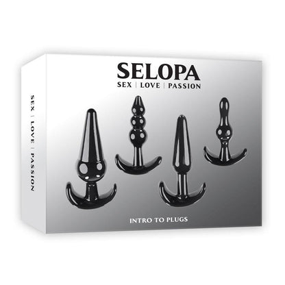 Selopa INTRO TO PLUGS - Black Butt Plugs - Set of 4 - SL-BP-3526-2