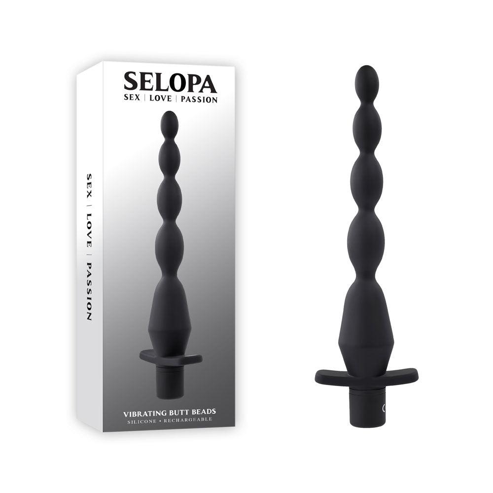 Selopa VIBRATING BUTT BEADS - Black 22 cm USB Rechargeable Vibrating Anal Beads - SL-RS-3342-2