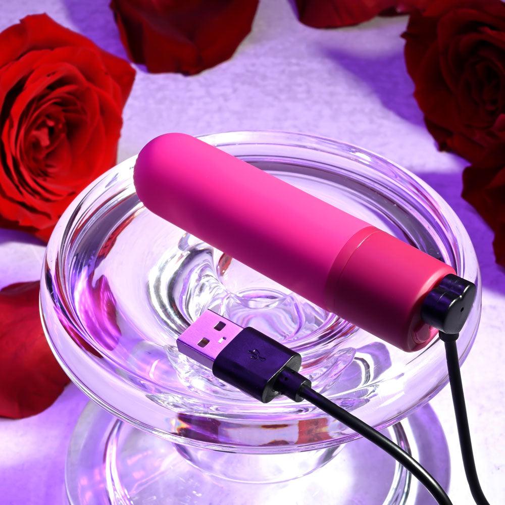 Selopa TINY TEMPTATION - Pink 9.2 cm USB Rechargeable Bullet - SL-RS-3373-2