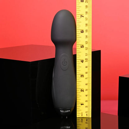 Selopa POWER TRIP - Black 18.8 cm USB Rechargeable Massage Wand - SL-RS-4165-2