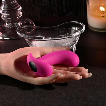 Selopa HOOKING UP - Pink 9.5 cm USB Rechargeable Vibrator with Wireless Remote - SL-RS-4219-2