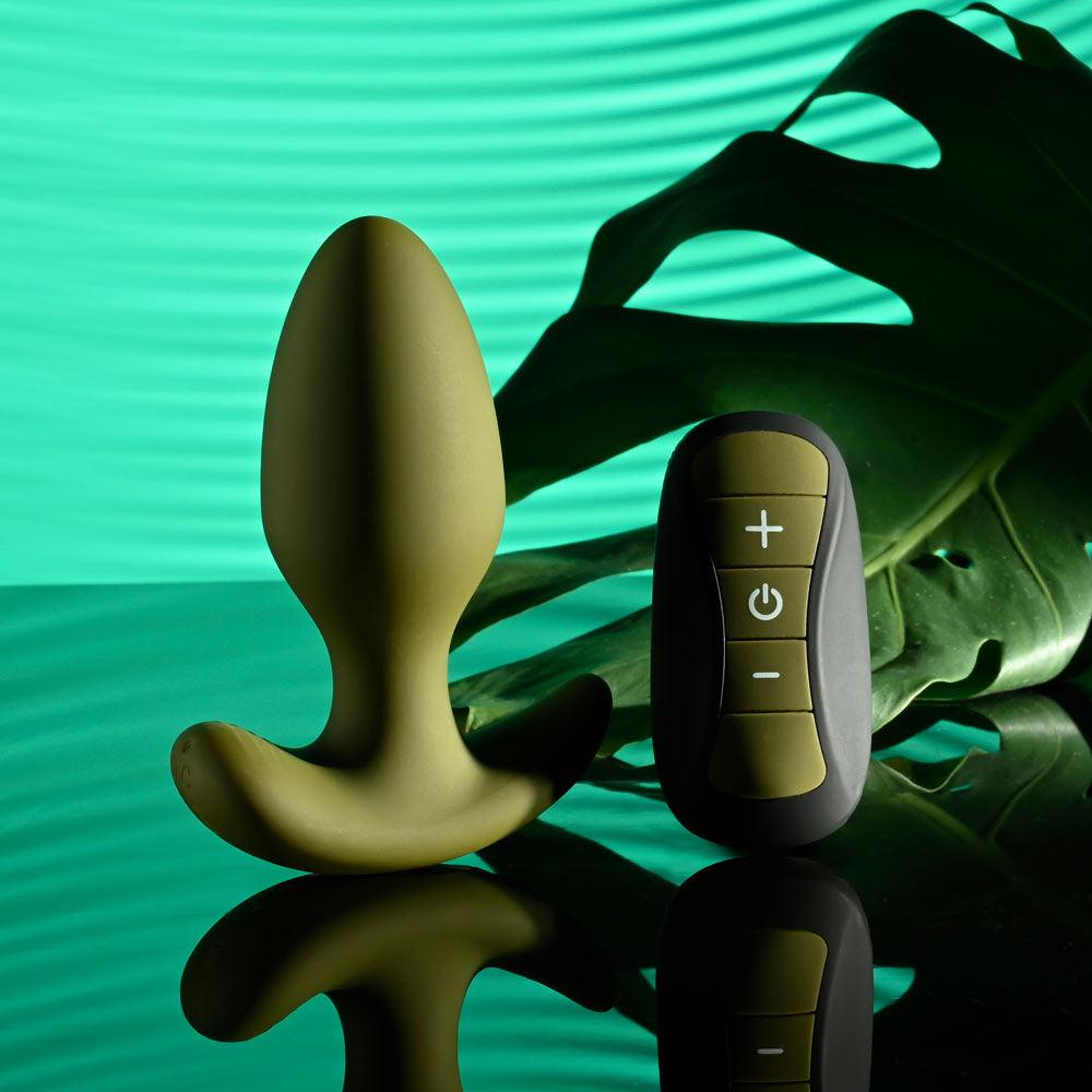 Selopa THE COLONEL - Green 10.1 cm USB Rechargeable Vibrating Butt Plug with Wireless Remote - SL-RS-4226-2