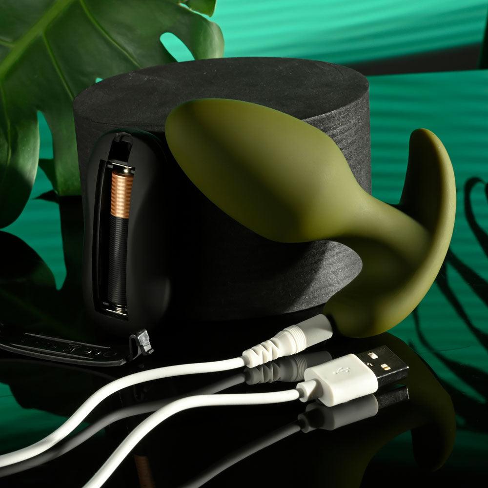 Selopa THE COLONEL - Green 10.1 cm USB Rechargeable Vibrating Butt Plug with Wireless Remote - SL-RS-4226-2