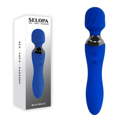 Selopa BLUE BELLE - Blue USB Rechargeable 20 cm Massage Wand - SL-RS-5216-2