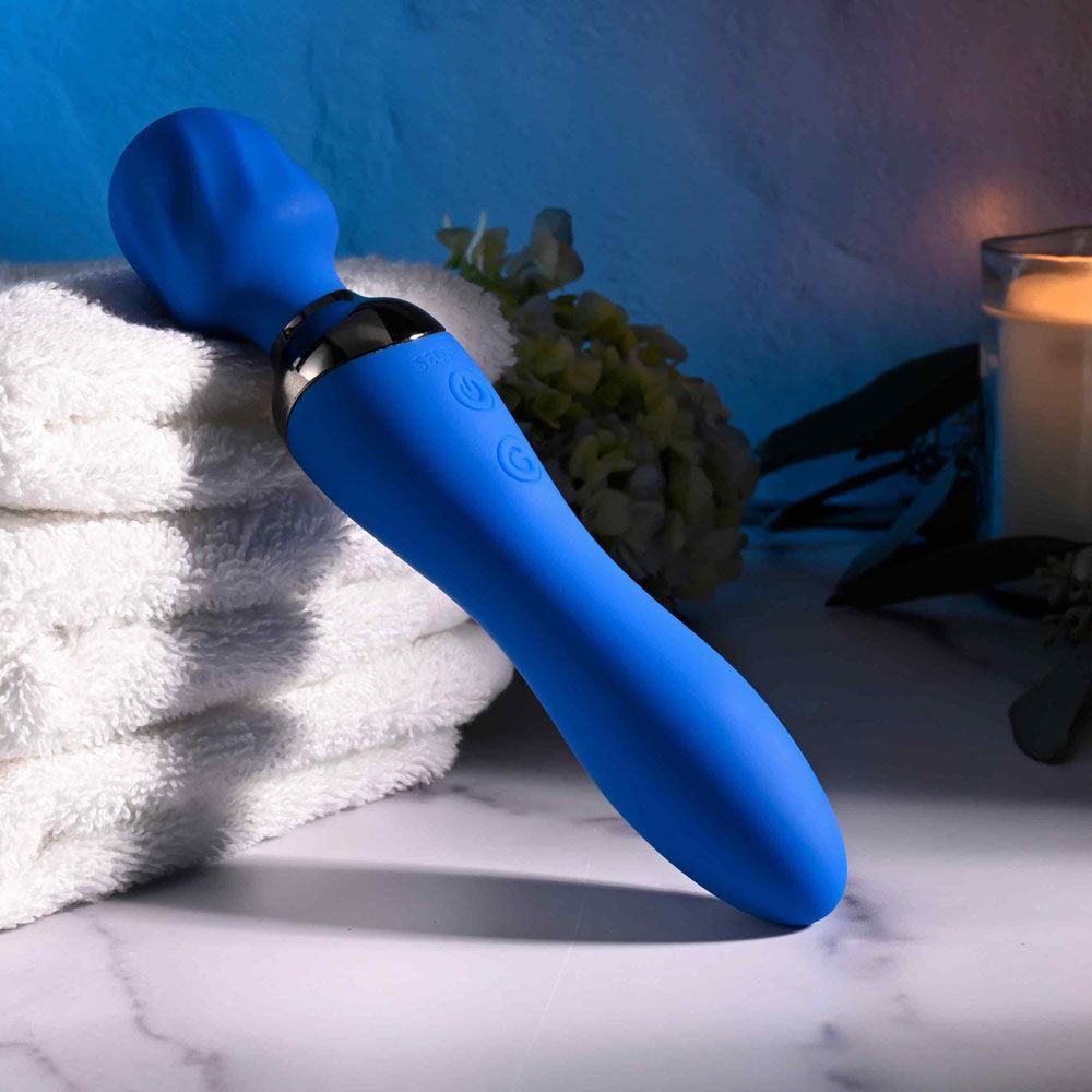 Selopa BLUE BELLE - Blue USB Rechargeable 20 cm Massage Wand - SL-RS-5216-2