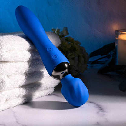 Selopa BLUE BELLE - Blue USB Rechargeable 20 cm Massage Wand - SL-RS-5216-2