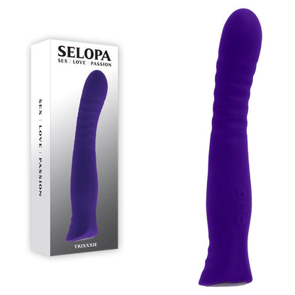 Selopa TRIXXXIE - Purple 22.2 cm USB Rechargeable Vibrator - SL-RS-5223-2