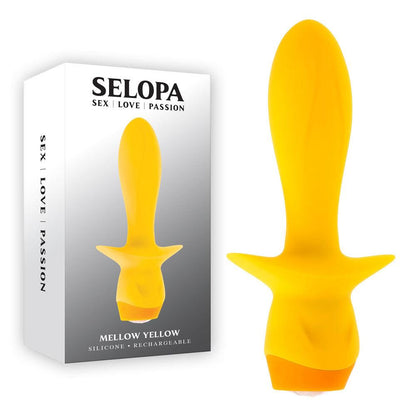 Selopa MELLOW YELLOW - Yellow 13.5 cm USB Rechargeable Vibrating Anal Plug - SL-RS-5421-2