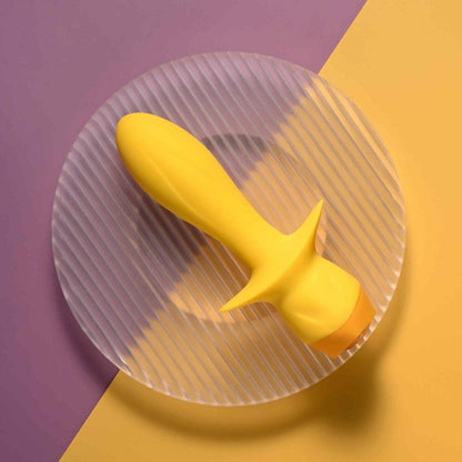 Selopa MELLOW YELLOW - Yellow 13.5 cm USB Rechargeable Vibrating Anal Plug - SL-RS-5421-2