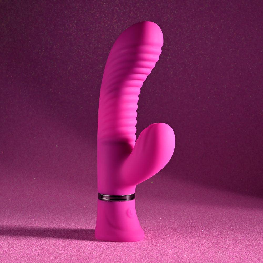 Selopa NEXT WAVE - Pink 16.4 cm USB Rechargeable Dual Vibrator - SL-RS-5469-2