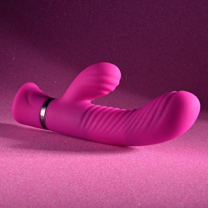 Selopa NEXT WAVE - Pink 16.4 cm USB Rechargeable Dual Vibrator - SL-RS-5469-2