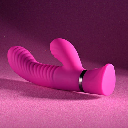 Selopa NEXT WAVE - Pink 16.4 cm USB Rechargeable Dual Vibrator - SL-RS-5469-2