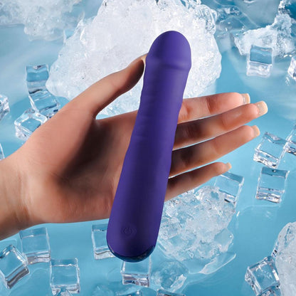 Selopa AMBITION - Purple 17 cm USB Rechargeable Thrusting Vibrator - SL-RS-5476-2