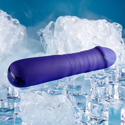 Selopa AMBITION - Purple 17 cm USB Rechargeable Thrusting Vibrator - SL-RS-5476-2