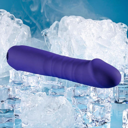 Selopa AMBITION - Purple 17 cm USB Rechargeable Thrusting Vibrator - SL-RS-5476-2