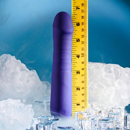 Selopa AMBITION - Purple 17 cm USB Rechargeable Thrusting Vibrator - SL-RS-5476-2