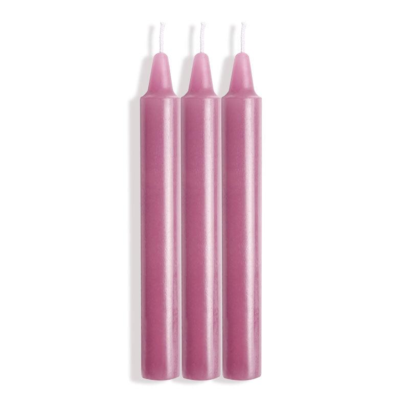 LaCire Drip Pillar Candles - Violet - Violet Drip Candles - Set of 3 - SS05207