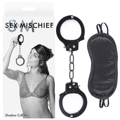 Sex & Mischief Shadow Cuff Kit - Black - 2 Piece Set - SS09807