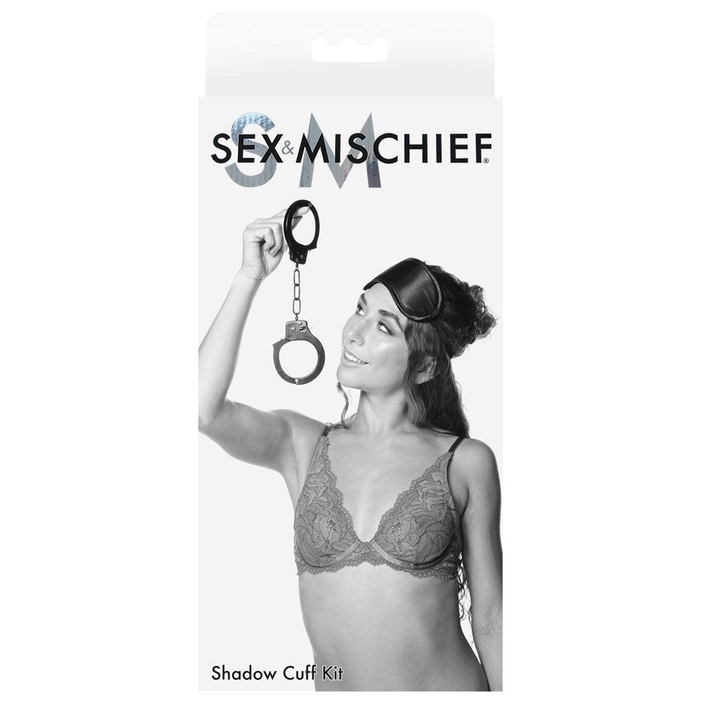 Sex & Mischief Shadow Cuff Kit - Black - 2 Piece Set - SS09807