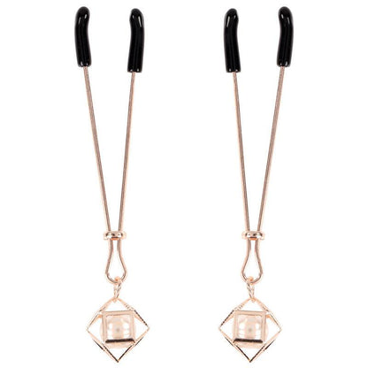 Sex & Mischief Brat Pearl Nipple Clips - Rose Gold - Set of 2 - SS09845